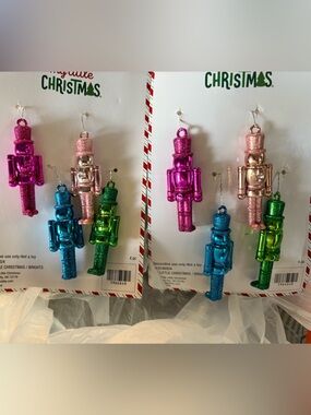 Glitter Nutcracker Ornaments - Assorted Colors